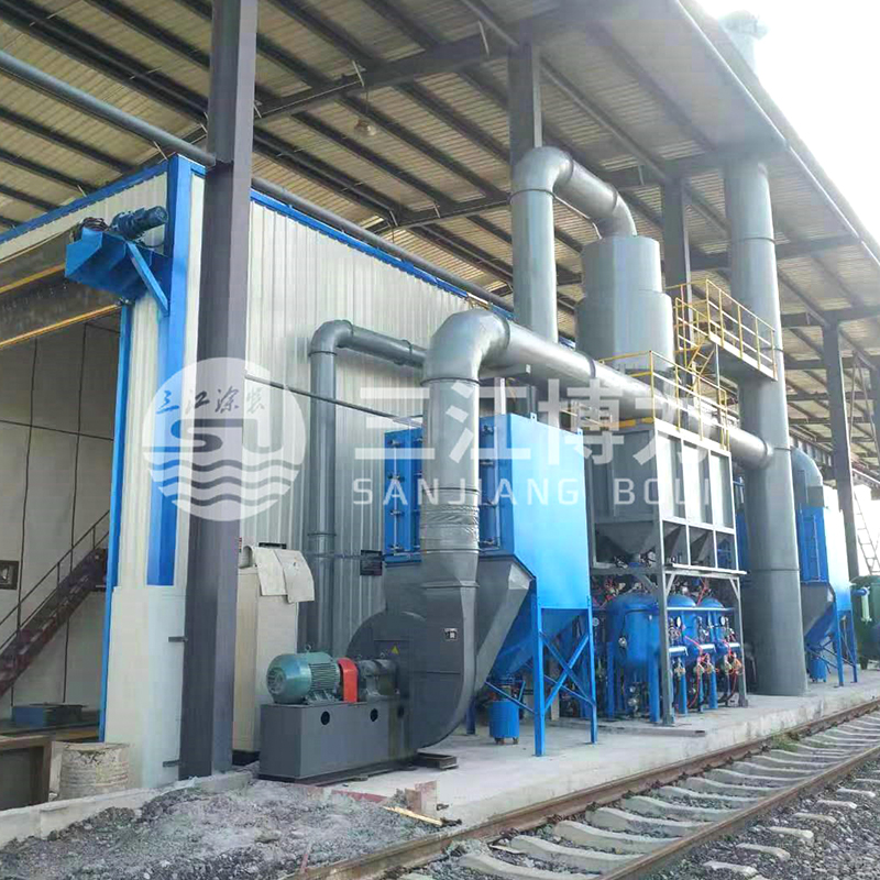 The difficulty in removing the oxide scale from the workshop primer and heat-affected zone. How can the sandblasting room prevent the residue from causing premature failure of the coating?